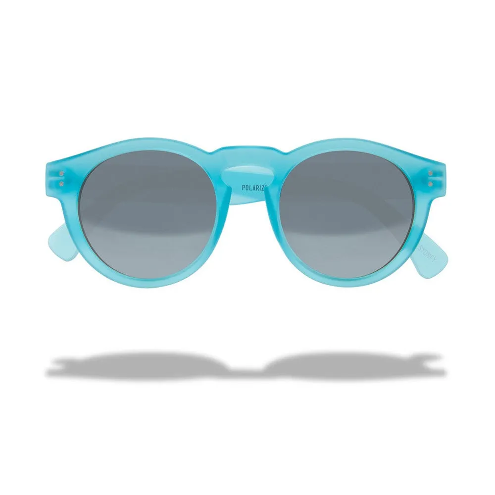 Local Supply Unisex Freeway Cabot Matte Blue / Silver Sunglasses - LOCALCABOT