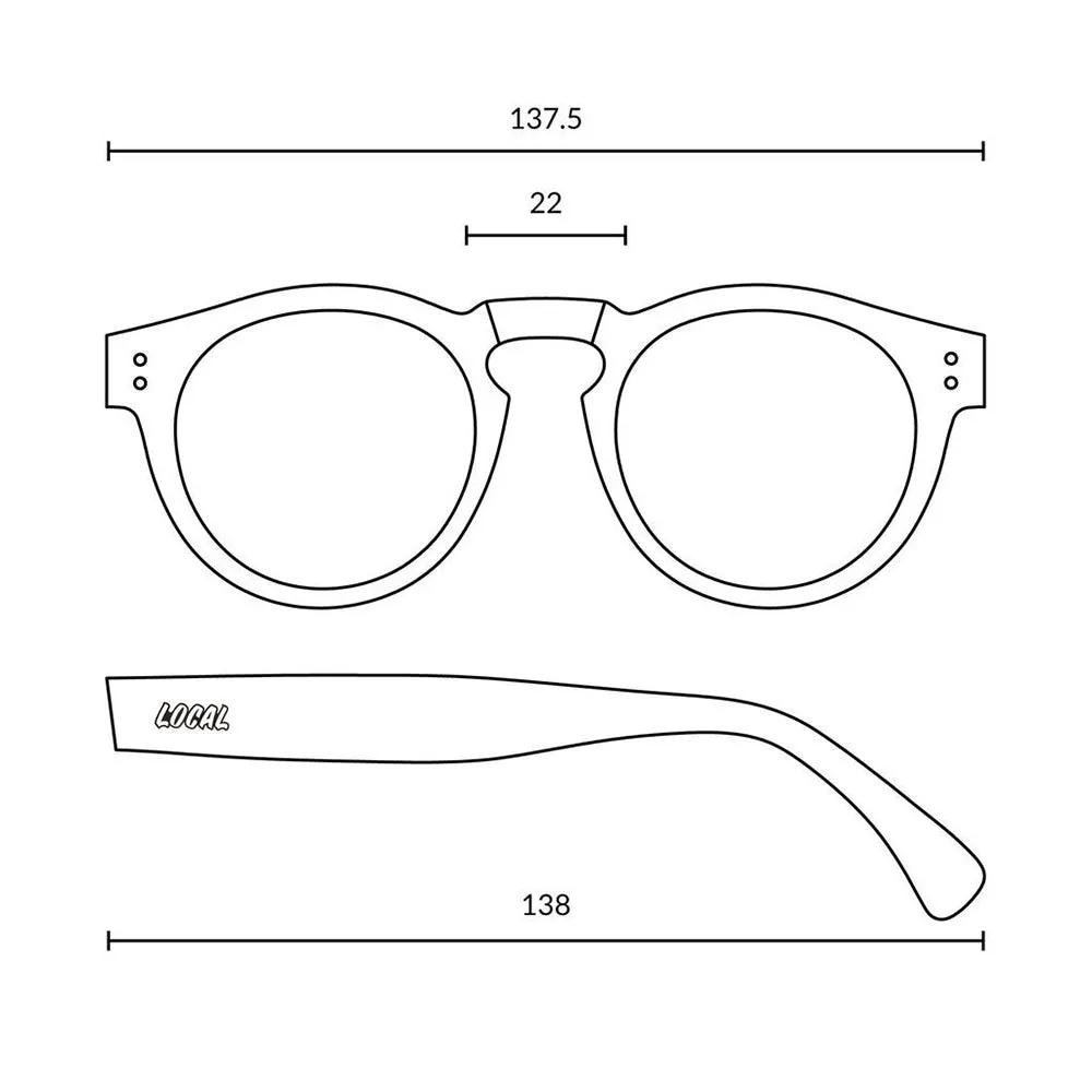 Local Supply Unisex Freeway Cabot Matte Blue / Silver Sunglasses - LOCALCABOT