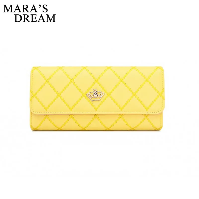 Mara's Dream Womens Wallets Purses Plaid PU Leather Long Wallet Hasp Phone Bag Money Coin Pocket Card Holder Female Wallet Purse