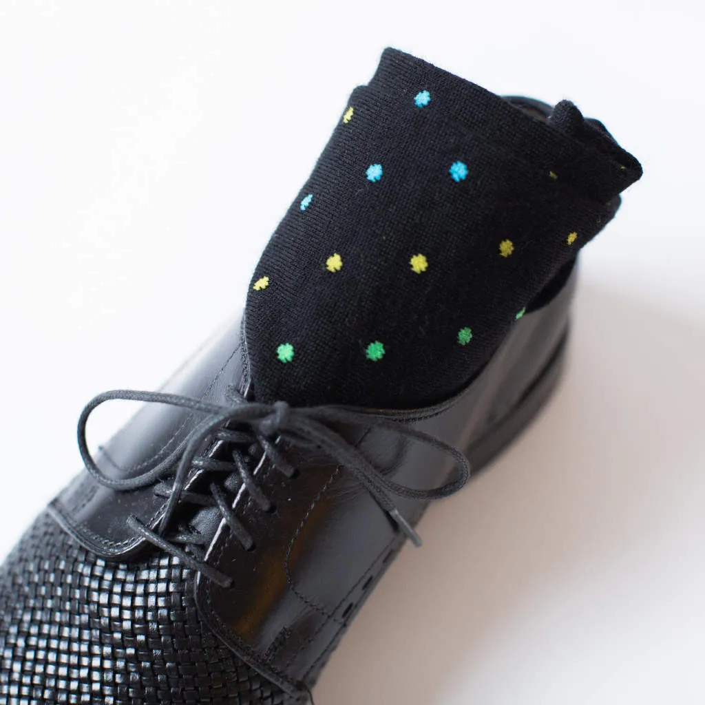 Merino Wool Mid-Calf Patterned Dress Socks - 6 Pair Gift Box