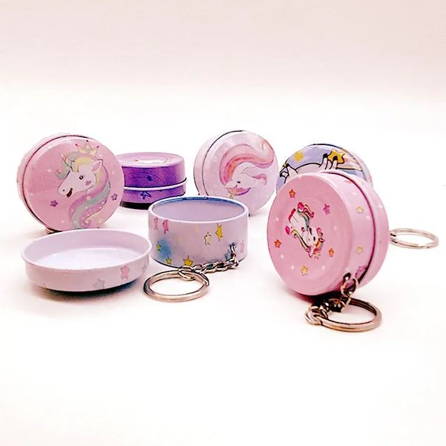 Mini Tin Box with Keychain - Unicorn