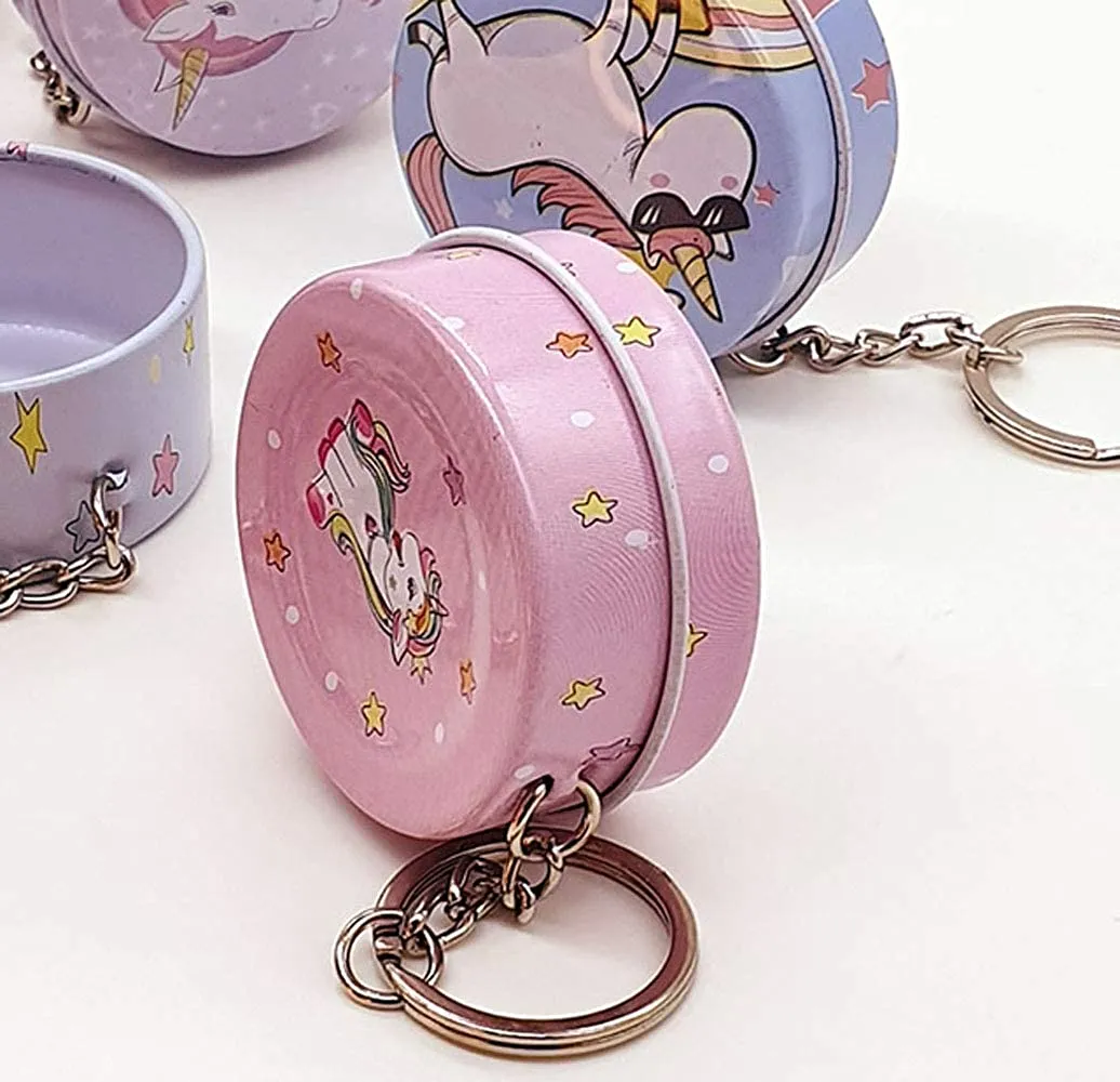Mini Tin Box with Keychain - Unicorn