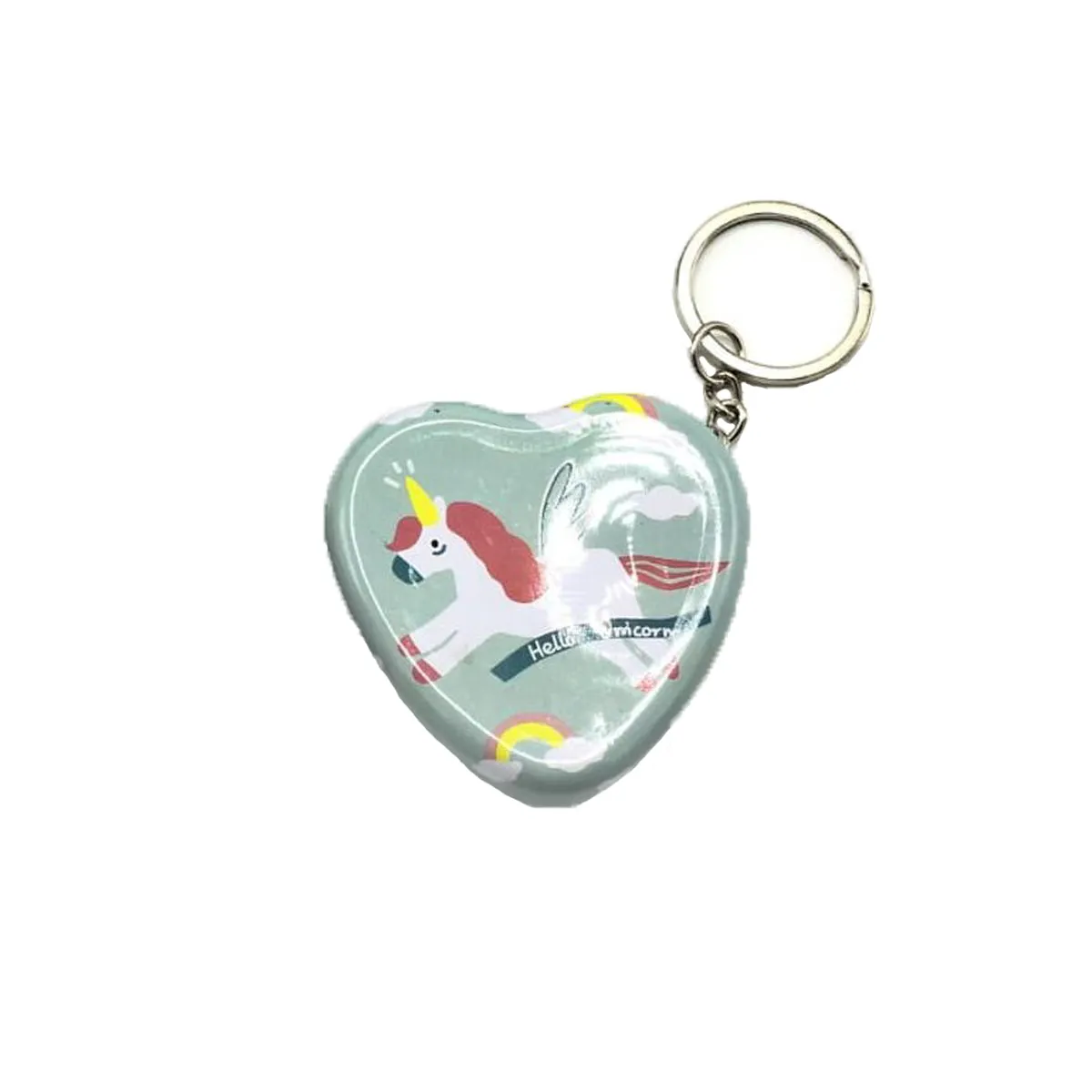 Mini Tin Box with Keychain - Unicorn
