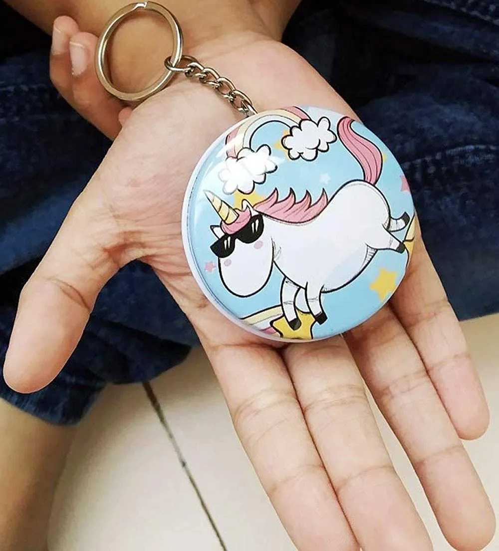 Mini Tin Box with Keychain - Unicorn