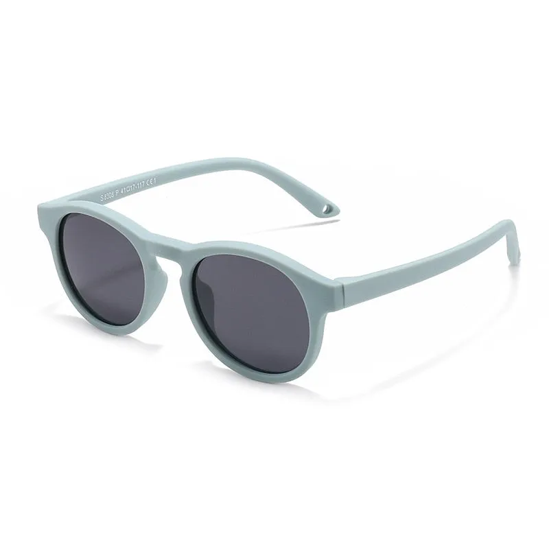 Mokduff Unisex Infant Full Rim Round Tr 90 Titanium Polarized Sunglasses 8308