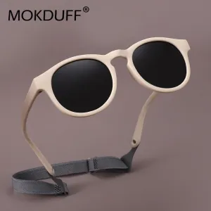 Mokduff Unisex Infant Full Rim Round Tr 90 Titanium Polarized Sunglasses 8308