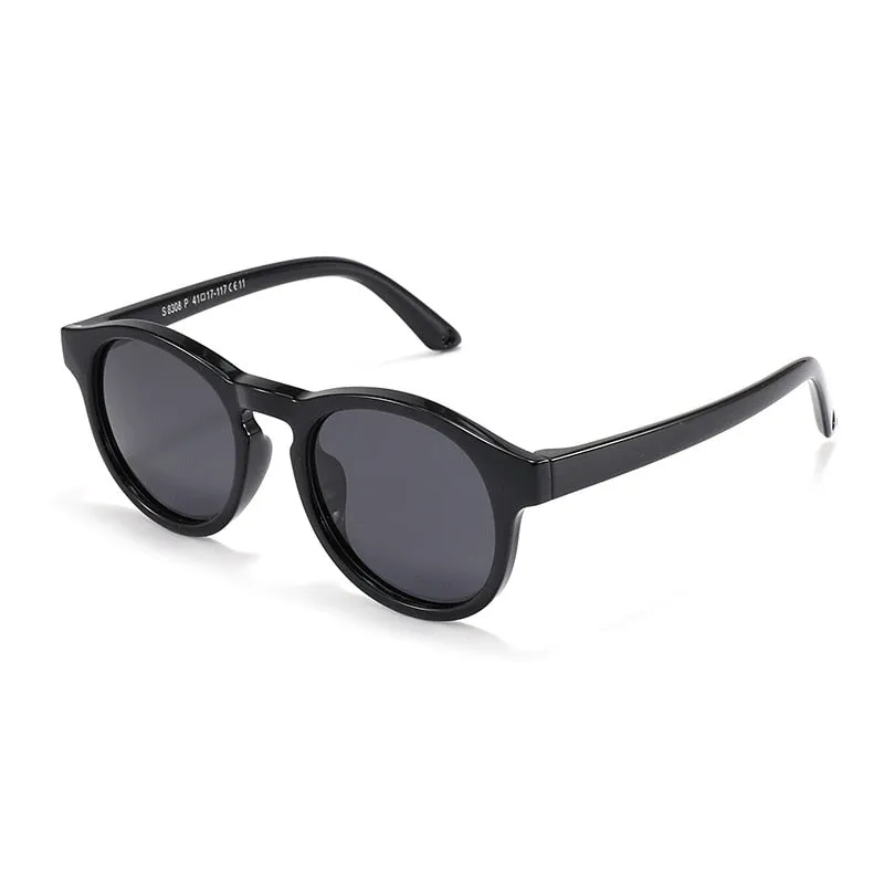 Mokduff Unisex Infant Full Rim Round Tr 90 Titanium Polarized Sunglasses 8308