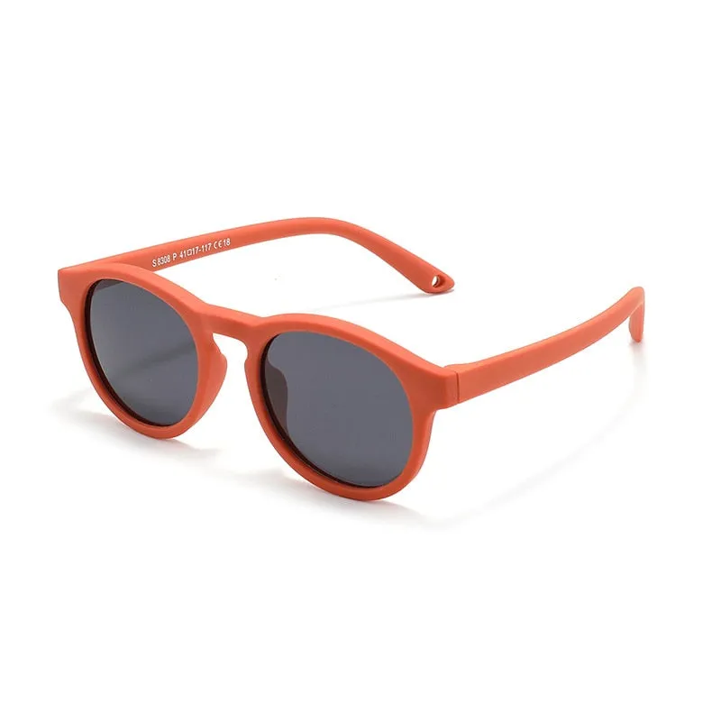 Mokduff Unisex Infant Full Rim Round Tr 90 Titanium Polarized Sunglasses 8308