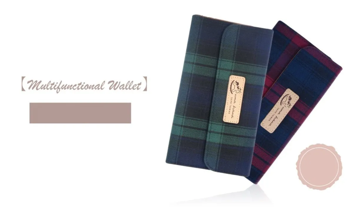 Navy Blue Color Me Corgi Multifunctional Wallet