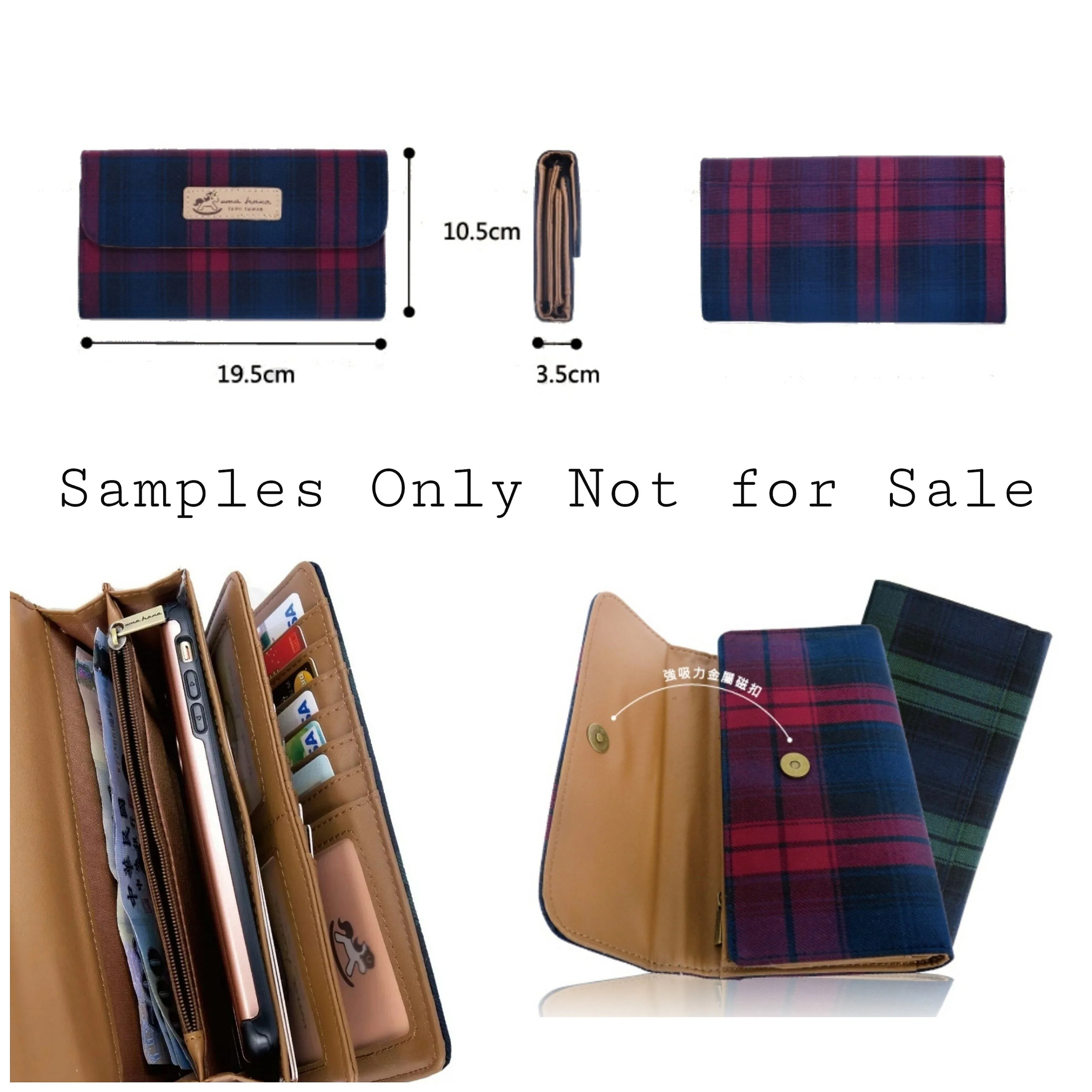 Navy Blue Color Me Corgi Multifunctional Wallet