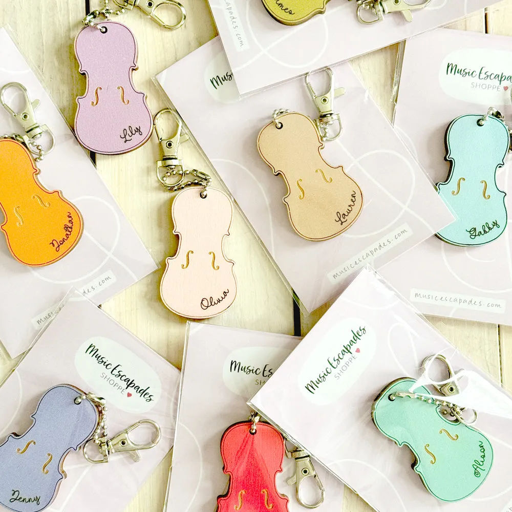 Personalized Violin Keychain (Colour)
