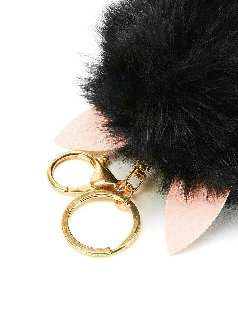 Pom Pom Keychain With Ear