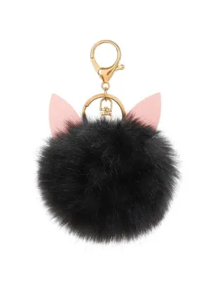 Pom Pom Keychain With Ear