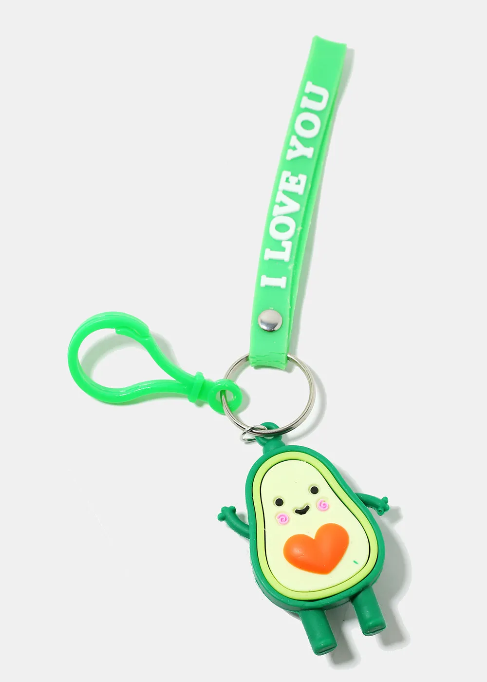 "I LOVE YOU" Wristband Avocado Keychain