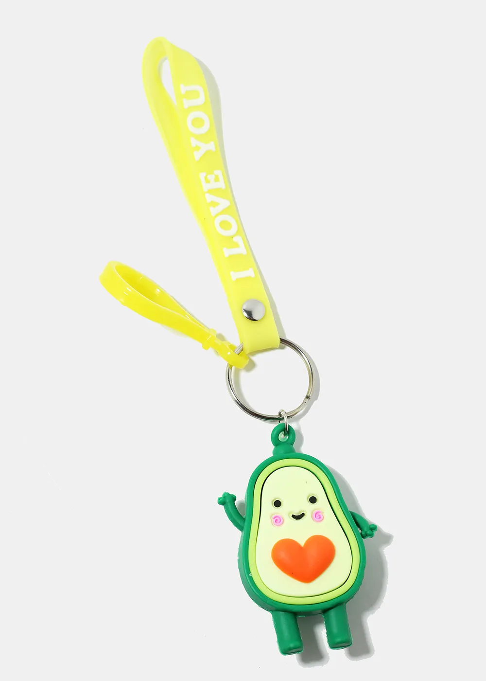 "I LOVE YOU" Wristband Avocado Keychain