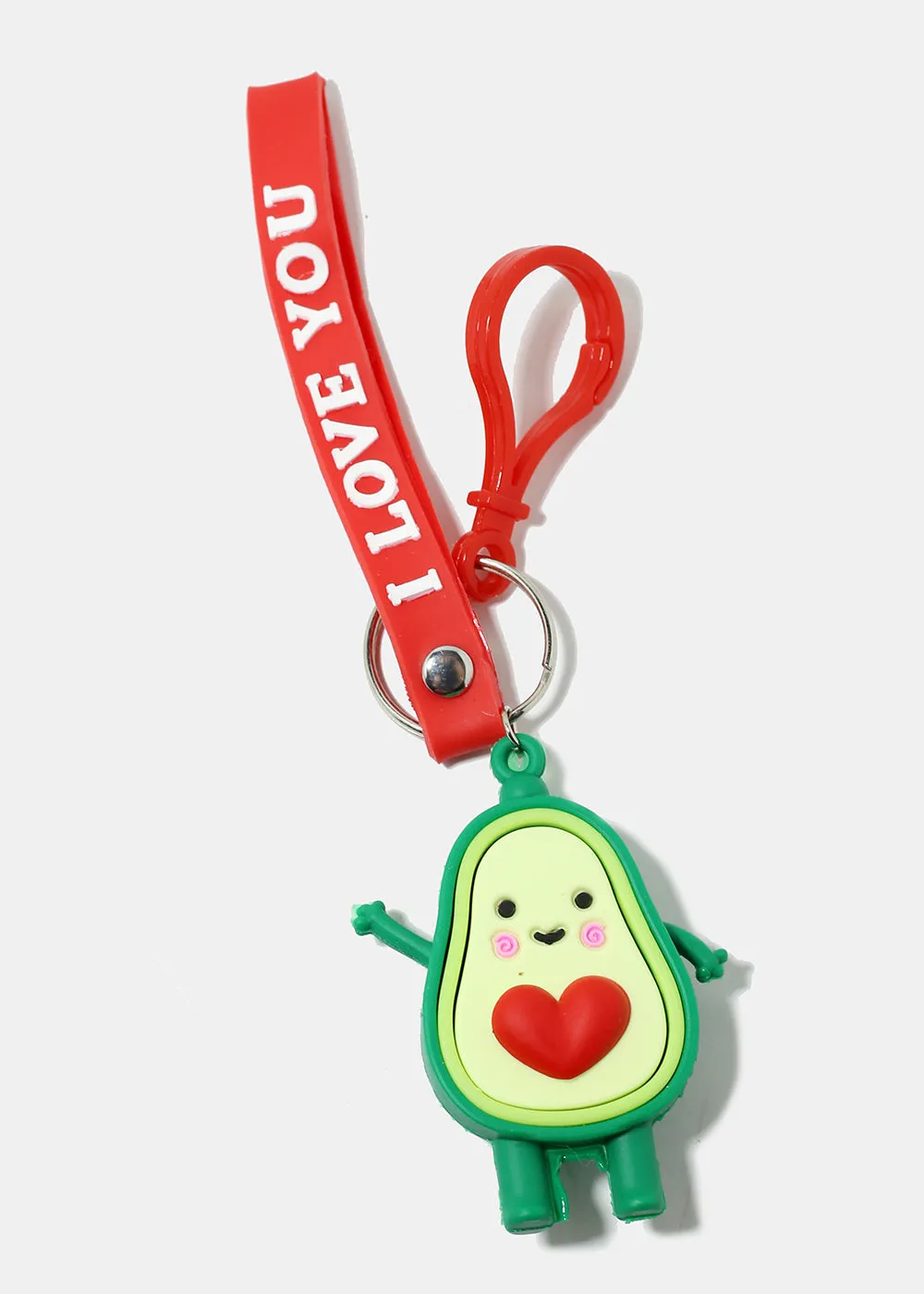 "I LOVE YOU" Wristband Avocado Keychain