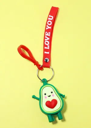 "I LOVE YOU" Wristband Avocado Keychain