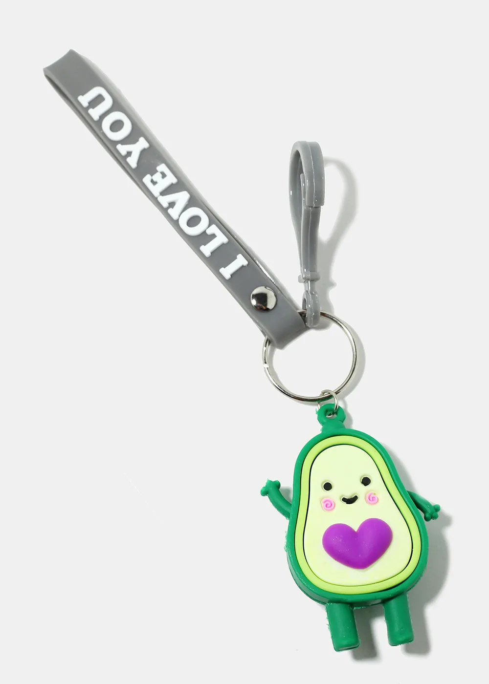 "I LOVE YOU" Wristband Avocado Keychain