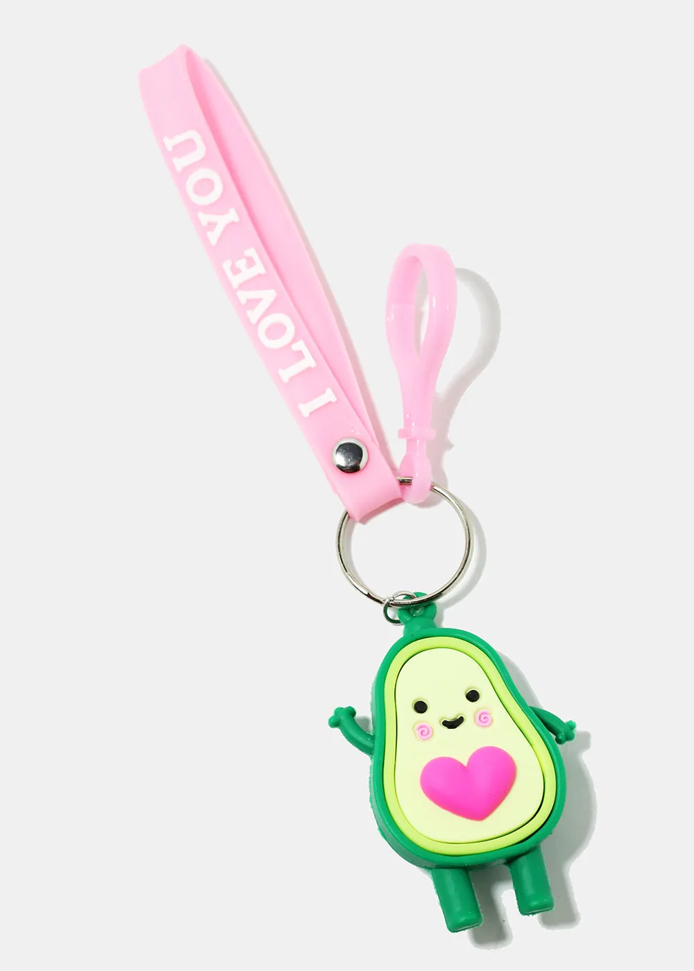 "I LOVE YOU" Wristband Avocado Keychain
