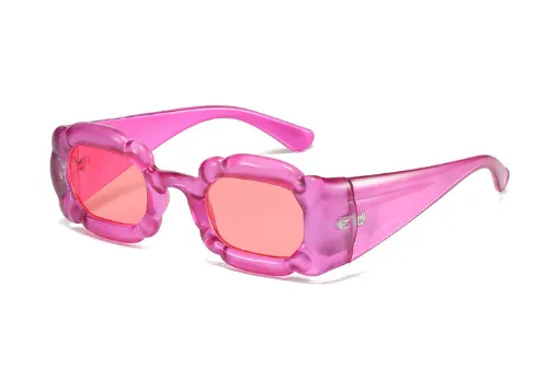 "Slick Obsession" Women's Plastic Square Sunglasses