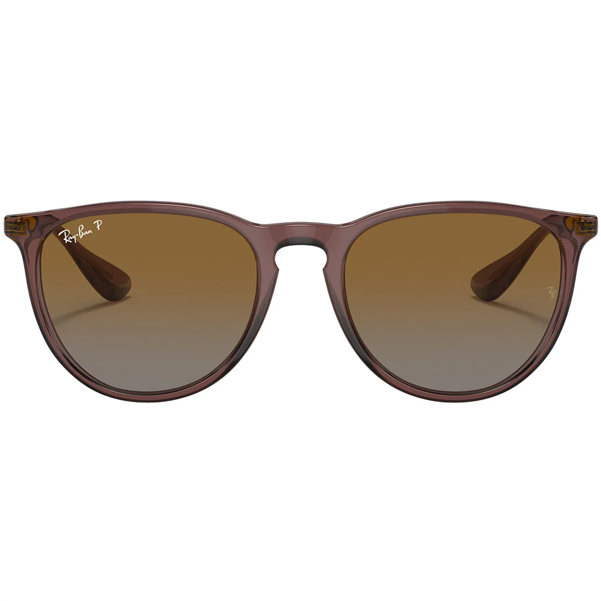 Ray-Ban Erika Classic Polarized Sunglasses - Polished Transparent Dark Brown/Brown