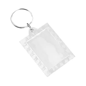 Rectangle Blank Acrylic Photo Insert Keychains