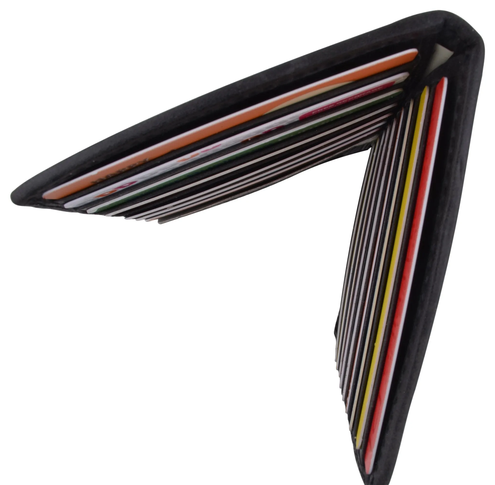 RFID Blocking Bifold Credit Card ID Holder Hunter Leather Wallet for Men & Women