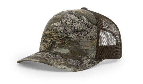 Richardson 112P Camo Trucker Hat Snapback Caps Camo Blaze Orange Realtree Mossy Oak Hats