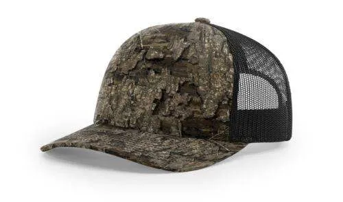 Richardson 112P Camo Trucker Hat Snapback Caps Camo Blaze Orange Realtree Mossy Oak Hats