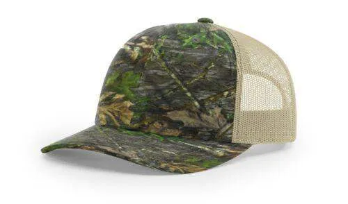 Richardson 112P Camo Trucker Hat Snapback Caps Camo Blaze Orange Realtree Mossy Oak Hats