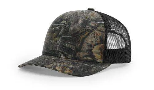 Richardson 112P Camo Trucker Hat Snapback Caps Camo Blaze Orange Realtree Mossy Oak Hats