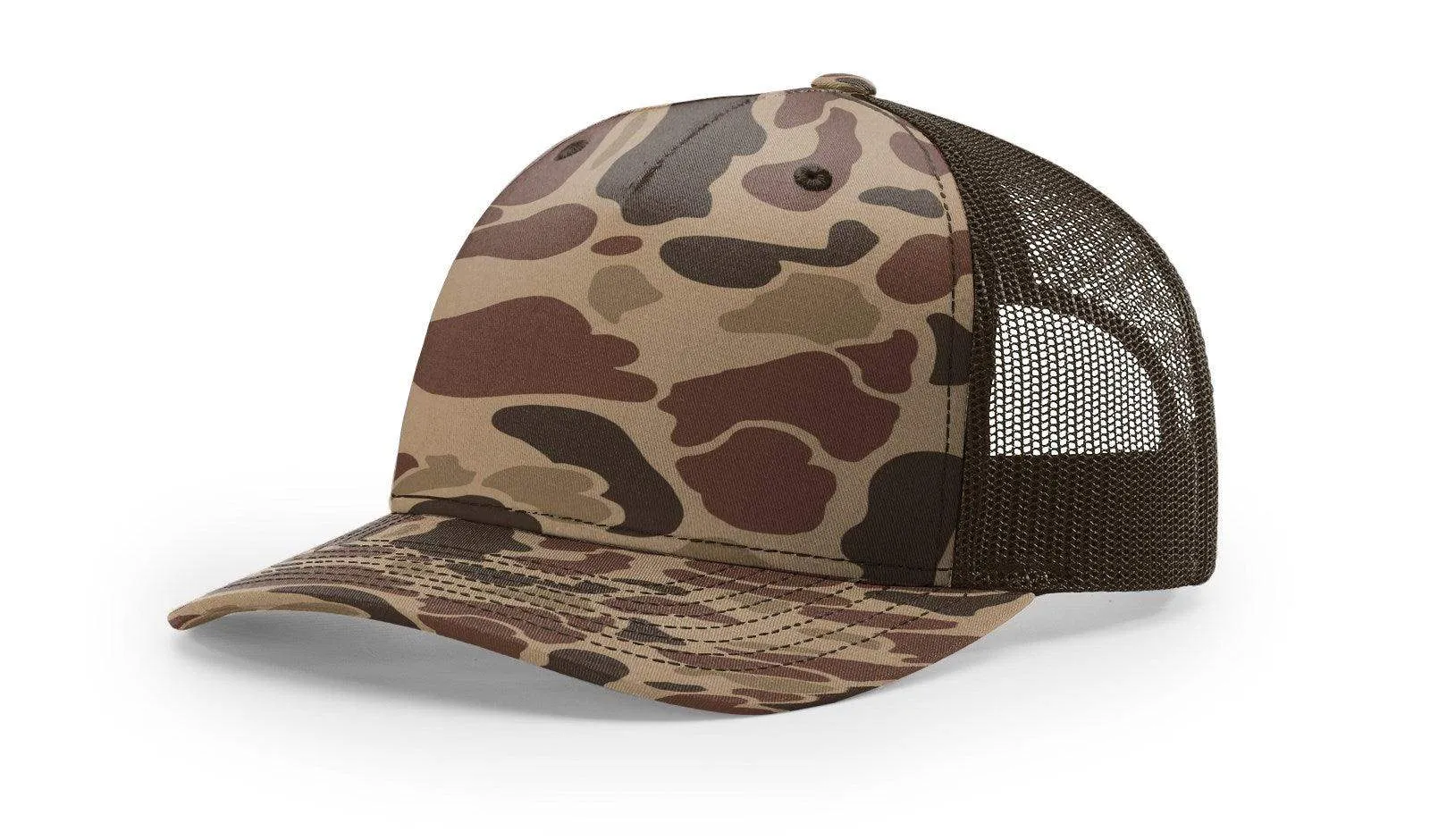 Richardson 112P Camo Trucker Hat Snapback Caps Camo Blaze Orange Realtree Mossy Oak Hats