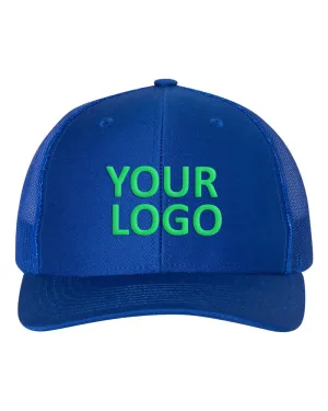 Richardson Custom Snapback Trucker Caps, Royal