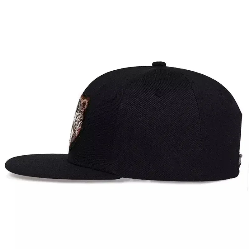 Roaring Bear Black Snapback Cap
