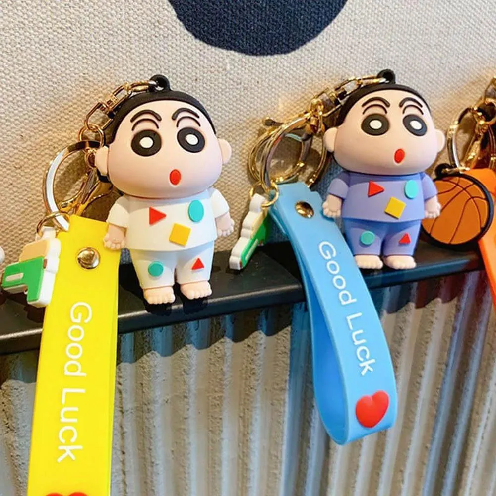 Shinchan Silicon Keychain with Bagcharm and Strap (Choose From Dropdown)