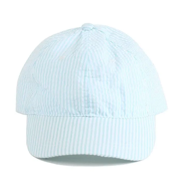 SR913 Monogrammable Seersucker Cap  with Bow Tie Back
