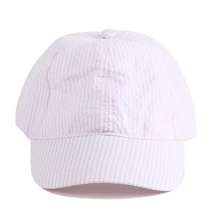 SR913 Monogrammable Seersucker Cap  with Bow Tie Back