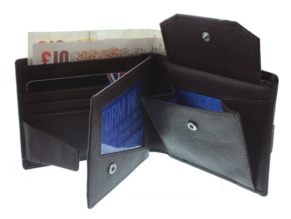 Storm Beckett RFID Blocking Black Leather Wallet