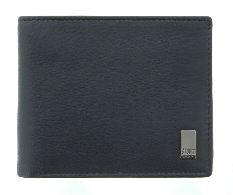 Storm Beckett RFID Blocking Black Leather Wallet
