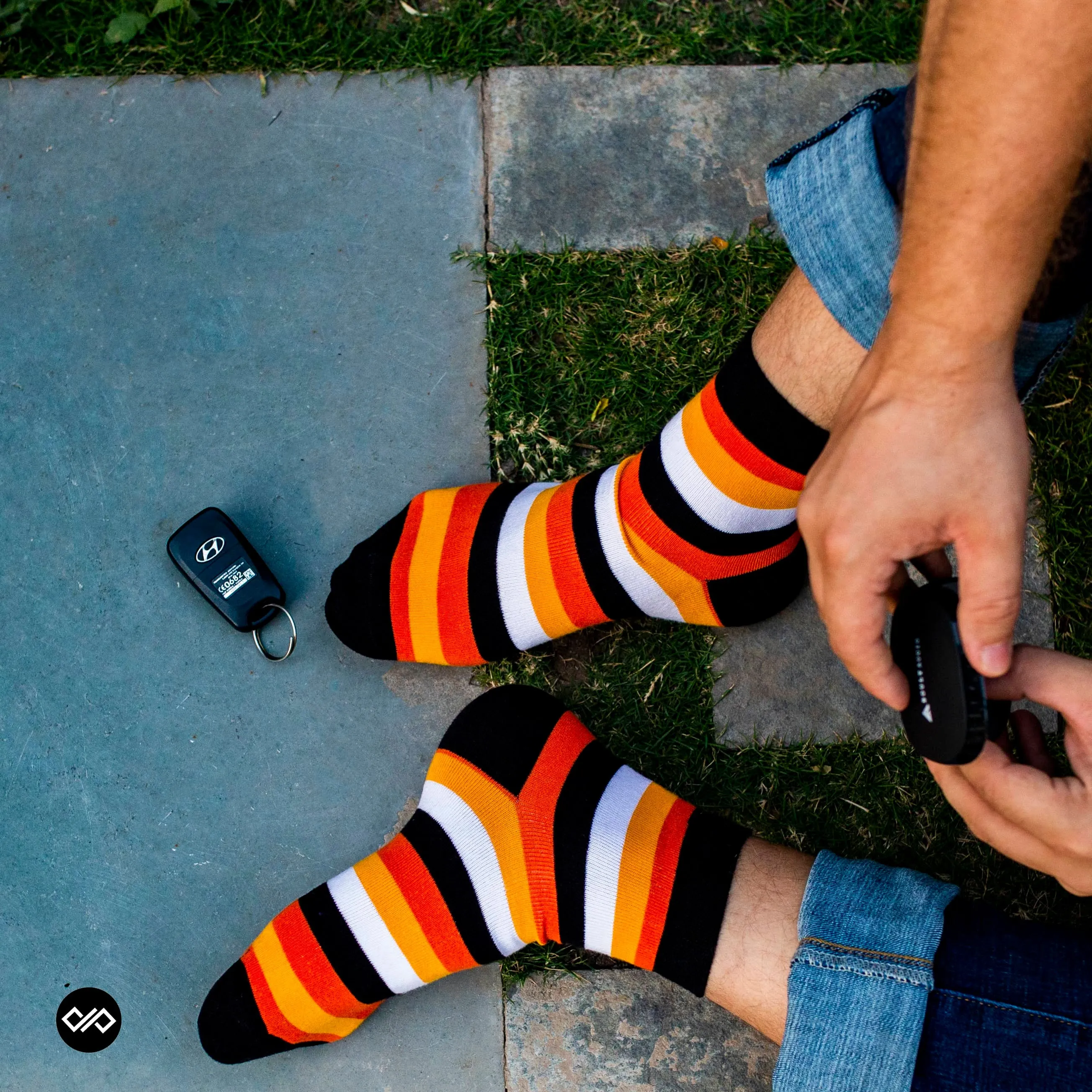 Striped Cotton Ankle Socks - 4 Pairs for Classic Charm
