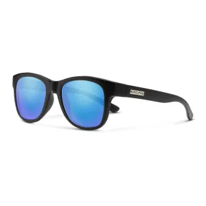Suncloud Leeway Sunglasses Matte Black/Polarized Blue Mirror