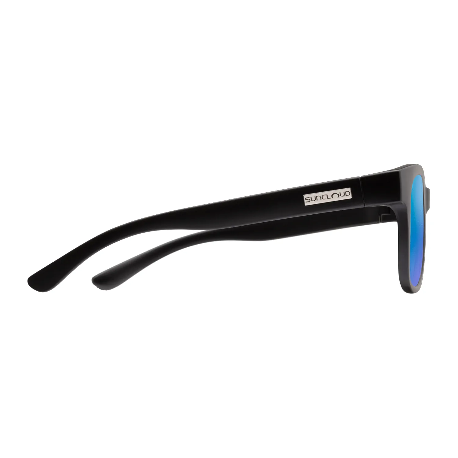 Suncloud Leeway Sunglasses Matte Black/Polarized Blue Mirror