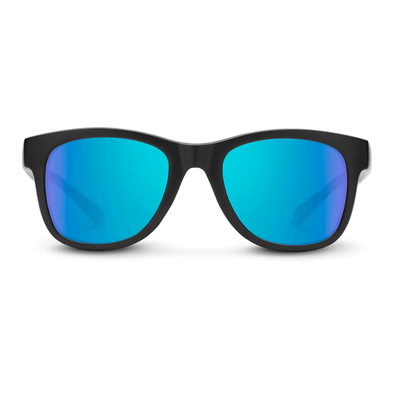 Suncloud Leeway Sunglasses Matte Black/Polarized Blue Mirror