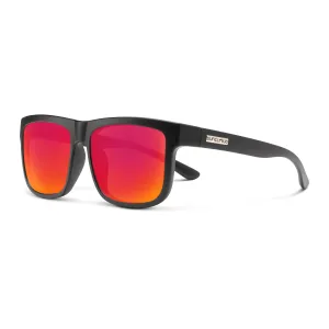 Suncloud Quiver Sunglasses Matte Black/Polarized Red Mirror