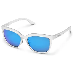 Suncloud Unisex Matte Crystal Frame Blue Mirror Lens Polarized Sunnyside Sunglasses - 2032292M4545X