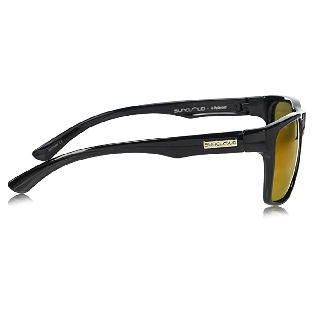 Suncloud Women's Black Frame Red Mirror Lens Contemporary Polarized Sunglasses - S-RBPPRMBK