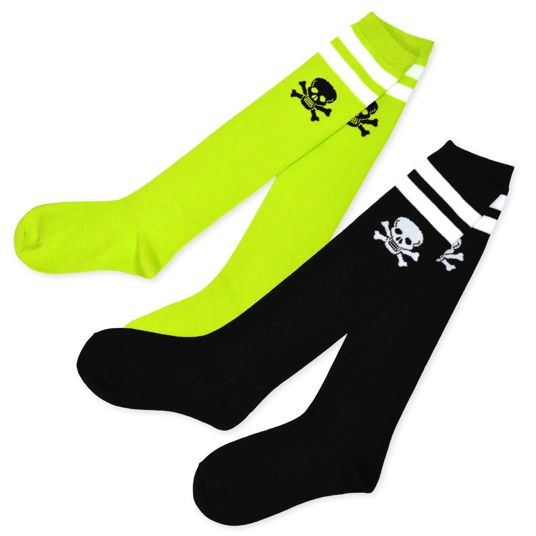 TeeHee Socks Women's Novelty Cotton Crew Skull Pirate 5-Pack (10698)