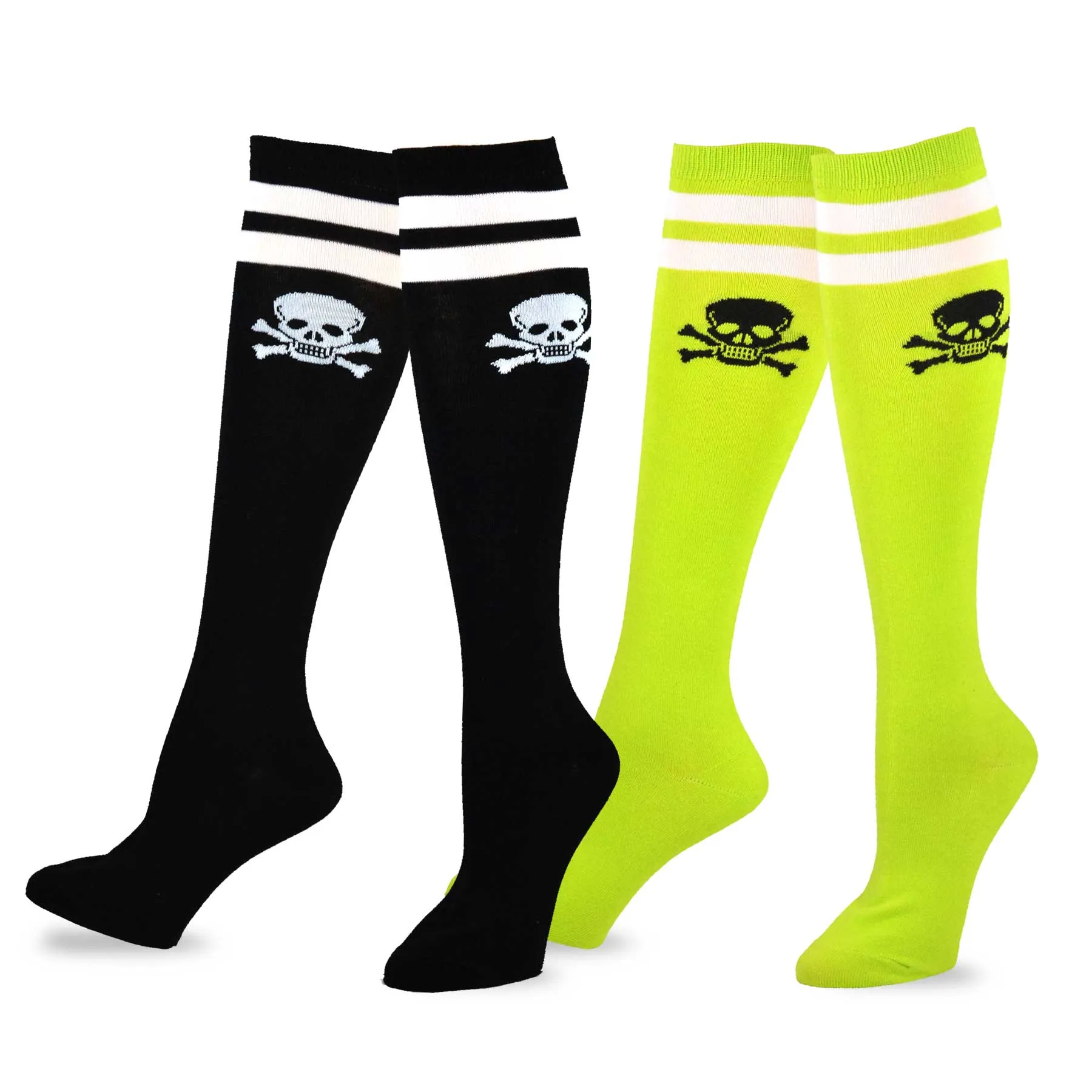 TeeHee Socks Women's Novelty Cotton Crew Skull Pirate 5-Pack (10698)