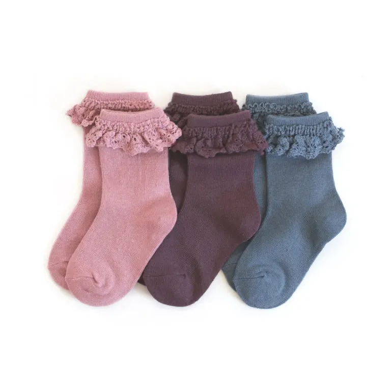 The Little Stocking Co - Lace Midi Socks (3 Pack) - Daydreamer