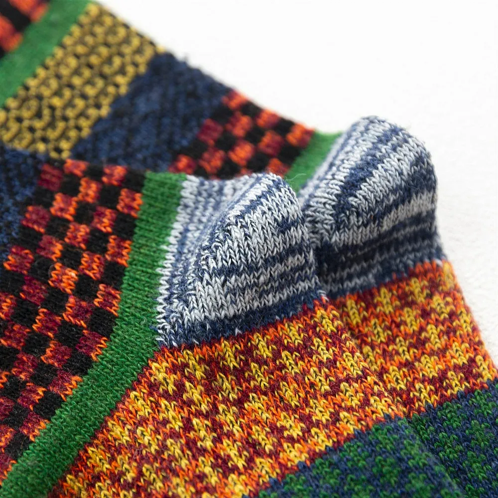 Thicken Warm Wool Retro Style Socks Set